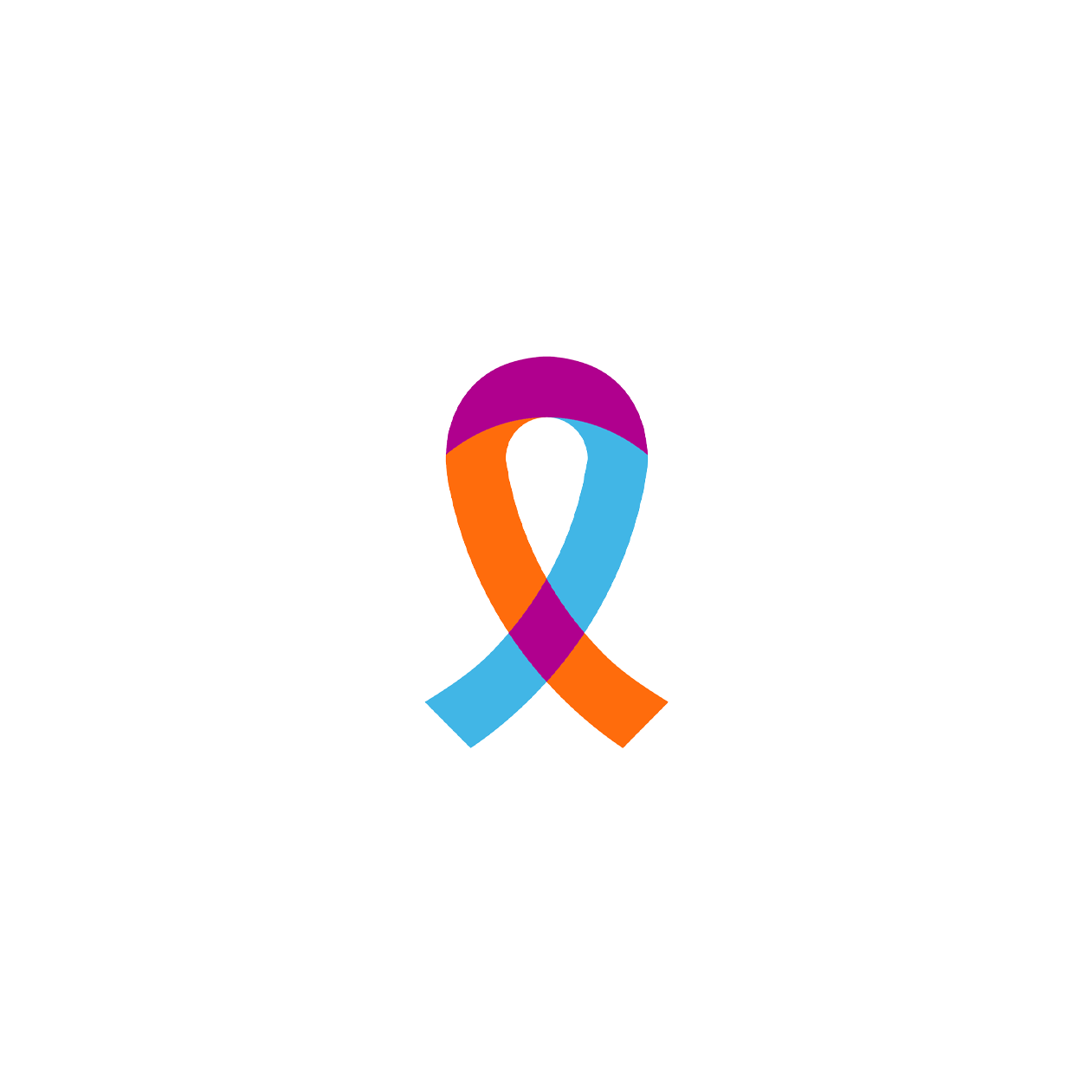 Oncology cancer fund ribbon icon